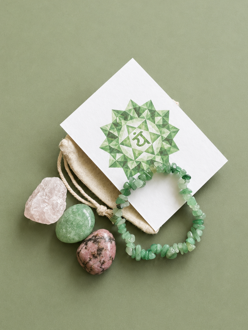 The Loving Presence Crystal Set – Heart Chakra