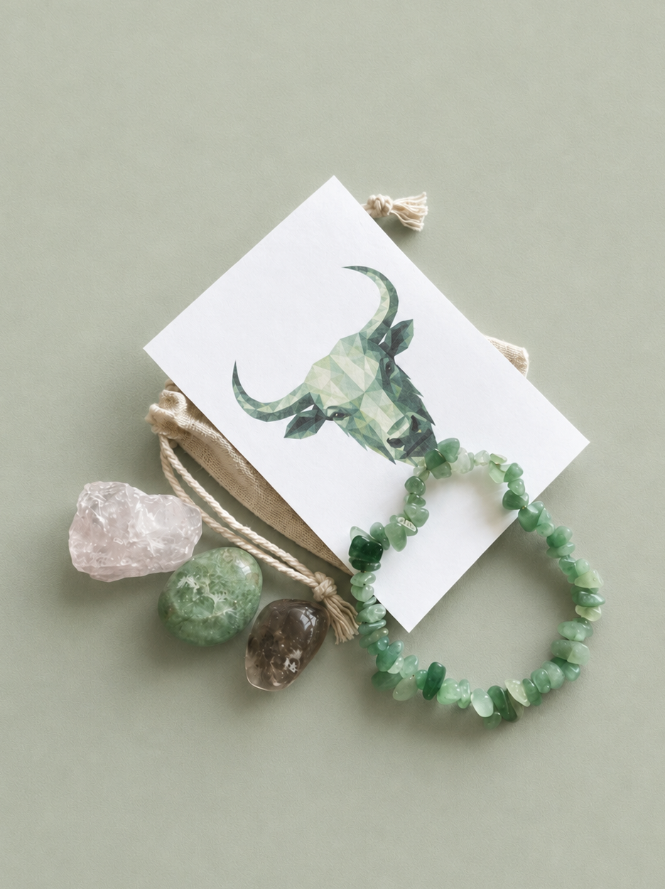 The Bull's Blessing - Taurus Zodiac Crystal Set