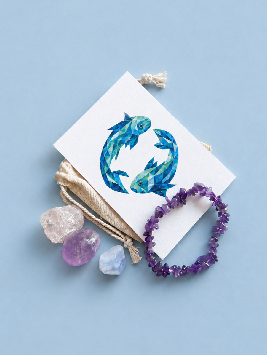 The Mystic Tide - Pisces Zodiac Crystal Set
