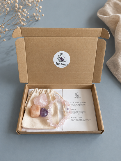 The Moonlit Heart - Cancer Zodiac Crystal Set
