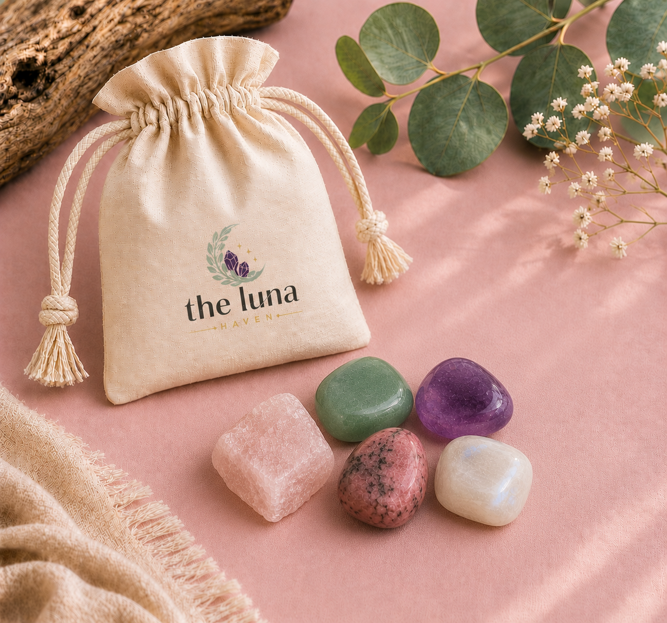 The Heart's Embrace Crystal Set
