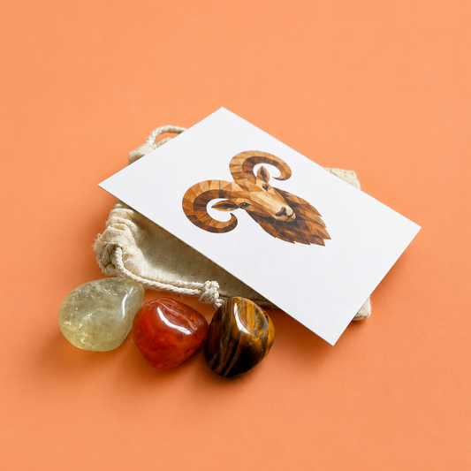 The Ram's Resolve - Aries Zodiac Crystal Set