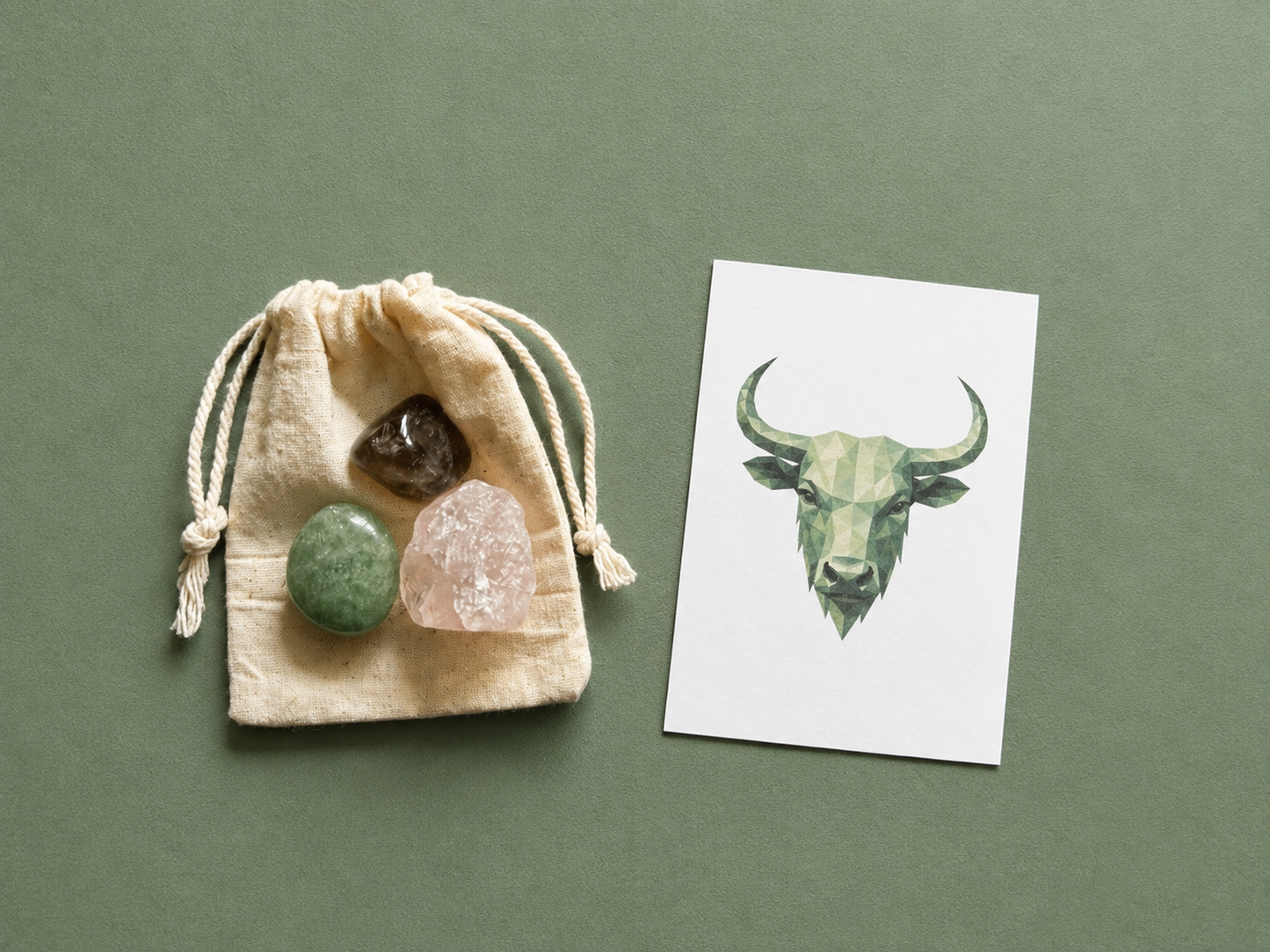 The Bull's Blessing - Taurus Zodiac Crystal Set