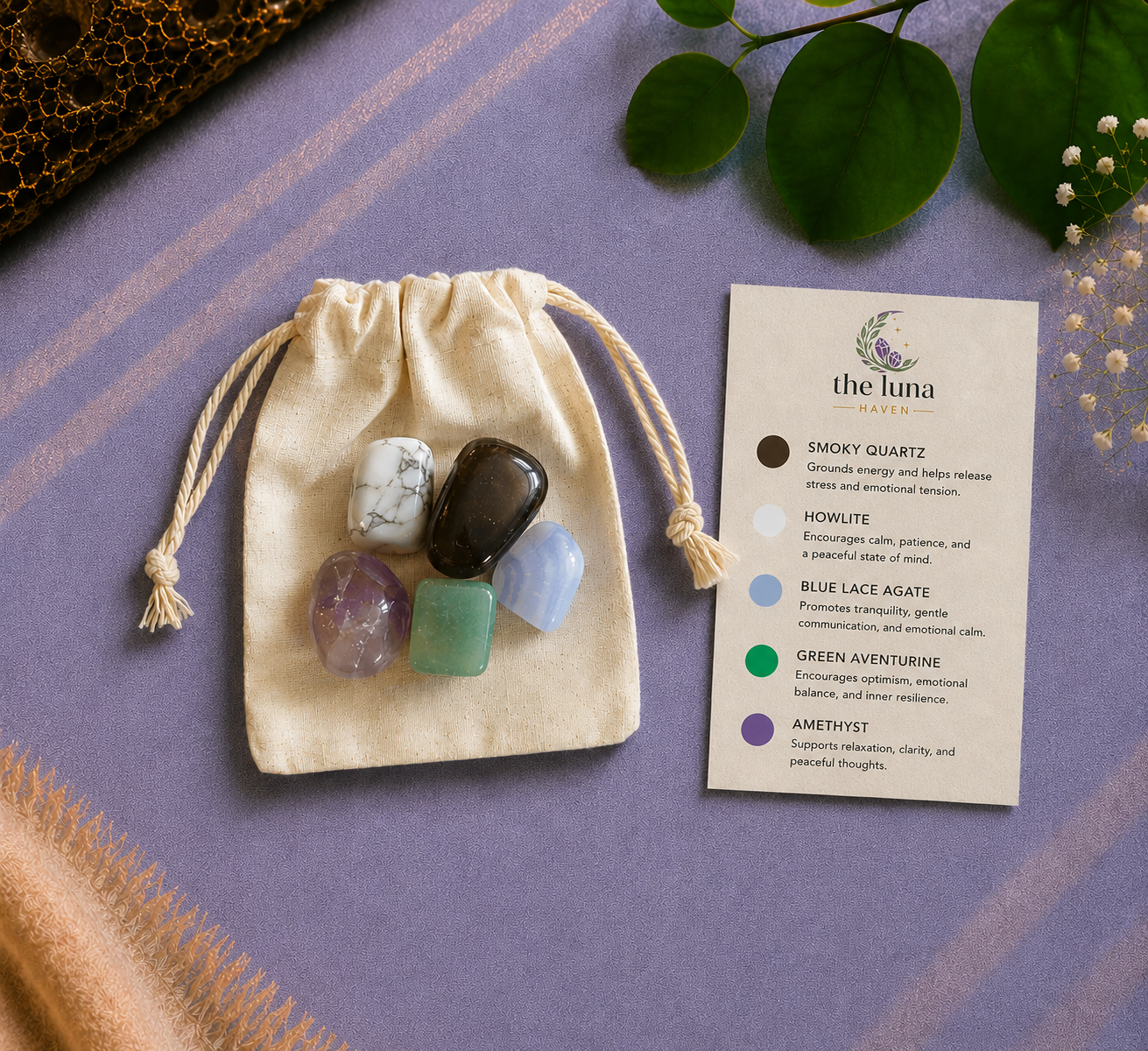 The Quiet Mind Crystal Set - Anxiety Relief